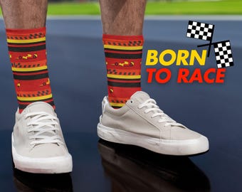 Rosso Corsa Racing Socks | Red & Gold Italian Motorsport