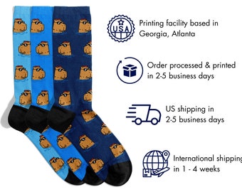 Produktbild von Süße Capybara Socken - Lustige Cartoon Tier Socken Für Männer & Frauen | Capybara Geschenkidee - Schweiz