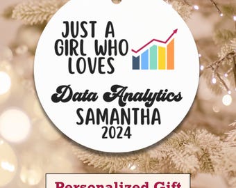 Benutzerdefinierte personalisierte Ornament Datenanalytik | Nur ein Mädchen, das Daten liebt