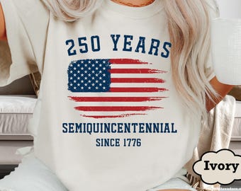 Comfort Colors® Retro USA 250-shirt, vier 250e verjaardag, 4 juli-shirt, patriottisch cadeau