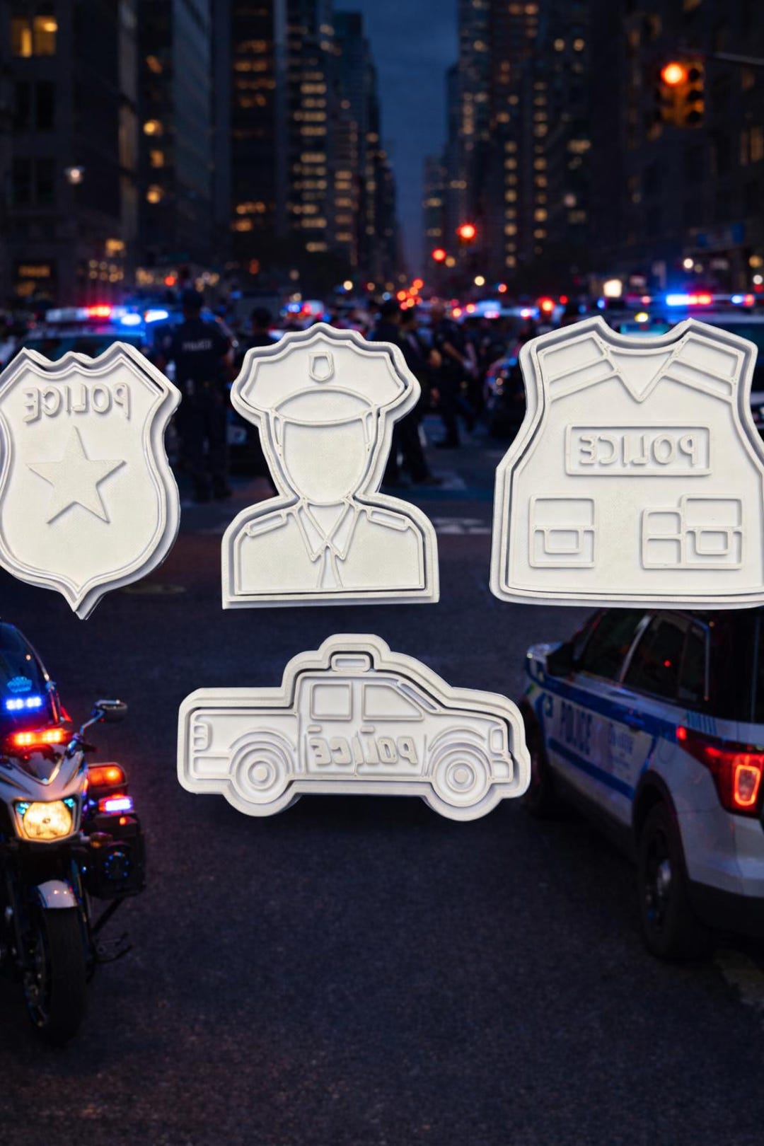Police Cutter 4-piece Police Cookie Cutter Set – Law Enforcement Theme - Etsy