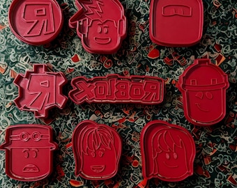 Set de cortadores de galletas Boblox / Herramientas de repostería impresas en 3D para jugadores y fans