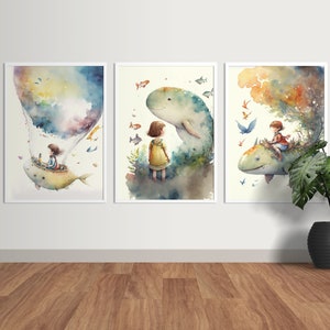 Studio Ghibli Inspired Wall Art | Watercolor Ghibli Print | Ghibli Nursery | Ghibli Digital Print | Studio Ghibli Watercolor