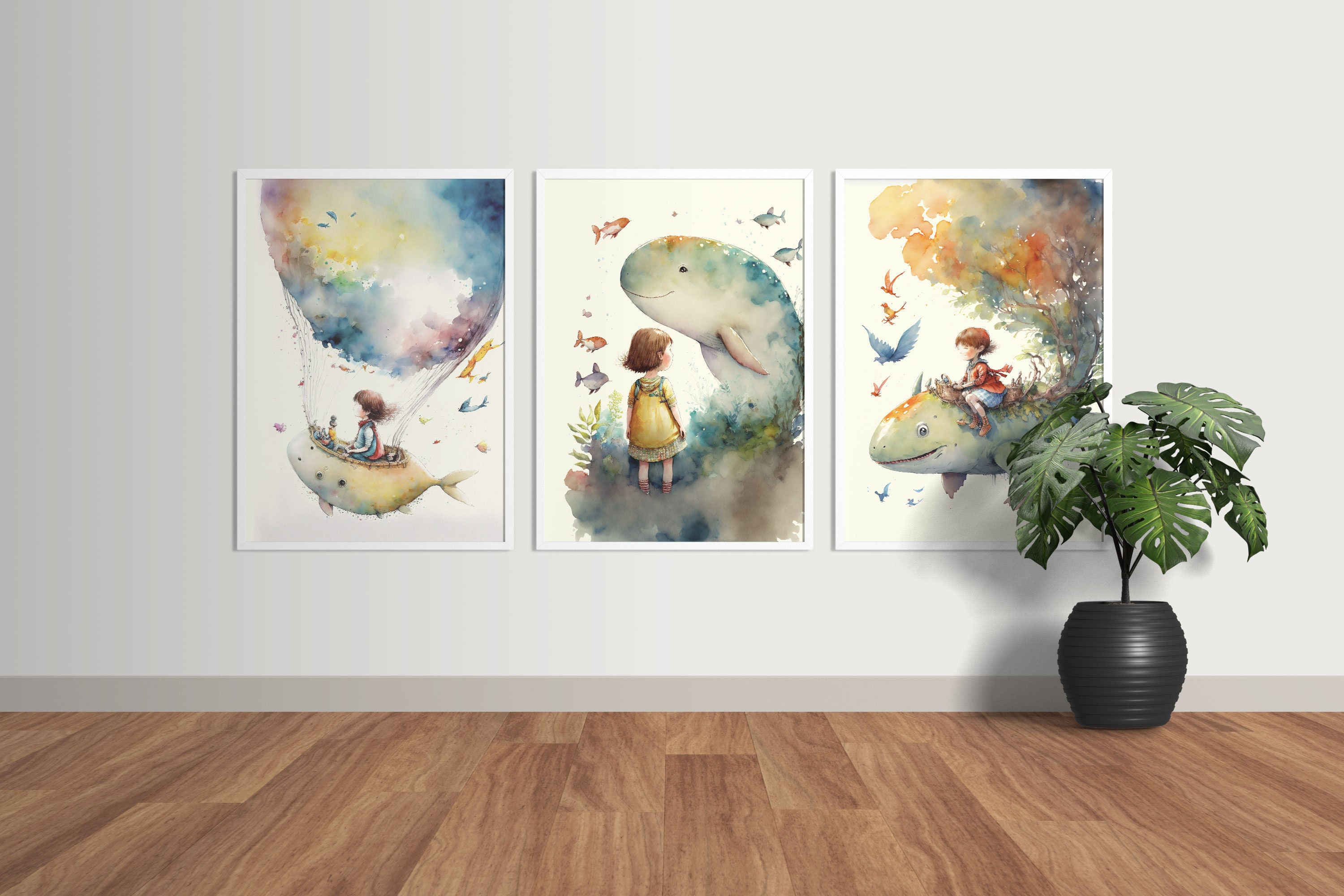 Studio Ghibli Inspired Wall Art | Watercolor Ghibli Print | Ghibli