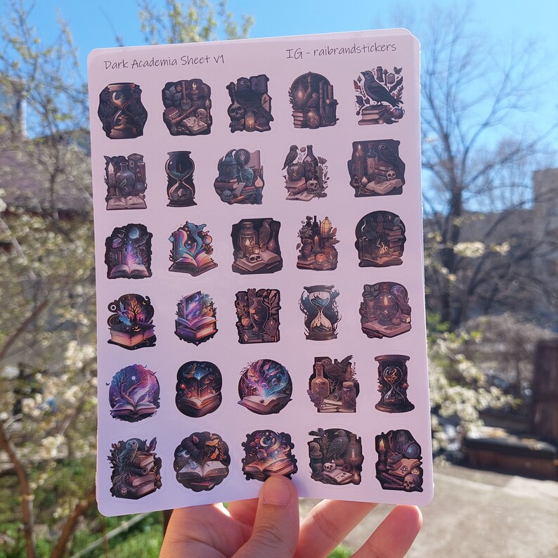 Dark Academia Stickers Goth Dark Academia Stickers Vintage Stickers ...