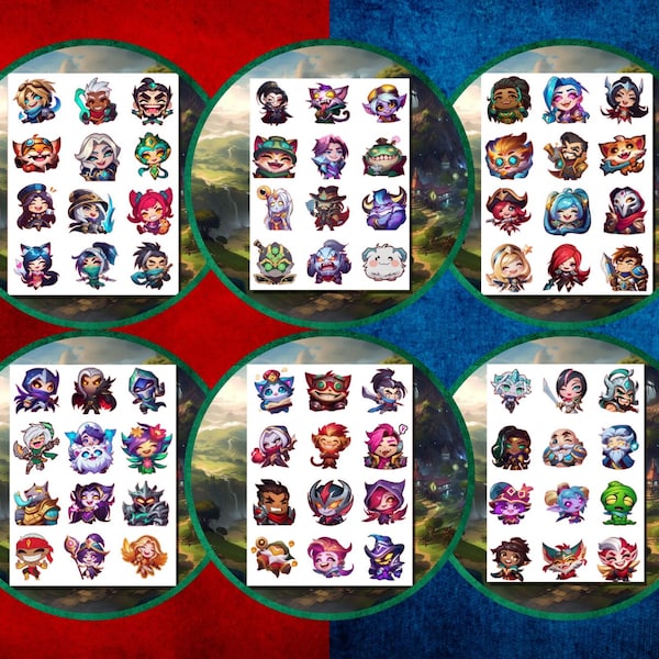 77 PNG Chibi League of Legends Digital Collection - Anime Style Video Gaming Art, Online Game, Unique LoL Fan Gift!