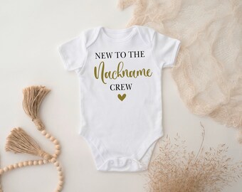 Babybody New to the Surname Crew GOLD | Announce pregnancy | Body Pregnancy Announcement | You will be Papa Grandma Grandpa | Body | Birth