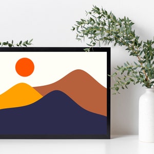 Beige Neutral Abstract Minimalist Art Cream Minimalist Art Colorful Abstract Minimalist Sunset Wall Art Digital Print