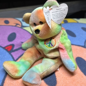 Peace beanie baby
