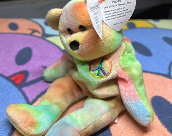 Peace beanie baby