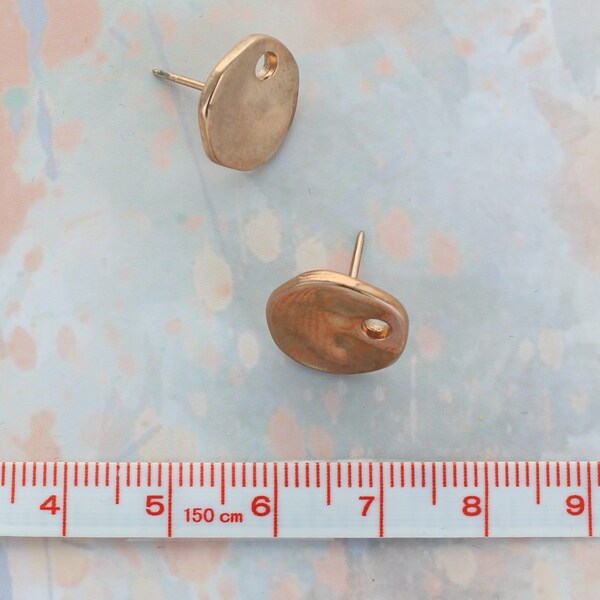 Rose gold plated zamak earring findings