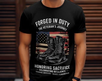 Forged in Duty Veteran T-Shirt: American Tribute Apparel