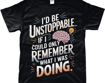 ADHD Awareness Shirt, Black Cotton Polyester Unisex Graphic Tee