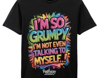 Grumpy Graffiti Street Art T-Shirt | Colourful Humour Tee