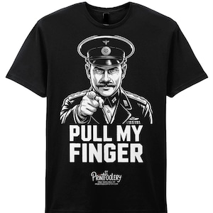 Camiseta militar divertida, camiseta estilo propaganda "Tira de mi dedo", unisex de algodón.