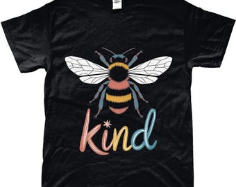 Bee Kind Shirt, Cotton T-Shirt with Bee Graphic