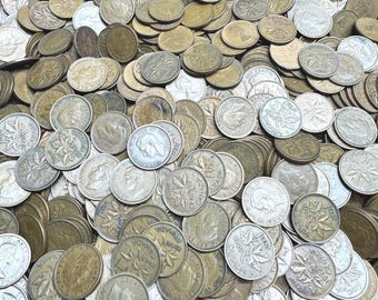 1 rollo de 50 monedas de un centavo canadienses (PENNIES) de fechas variadas - COBRE