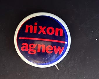 Pin político de la campaña presidencial de Nixon Agnew, 1968