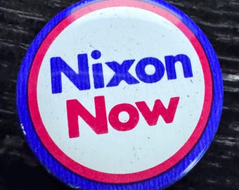 Pin de Nixon de 1972 - Botón de campaña política del presidente republicano