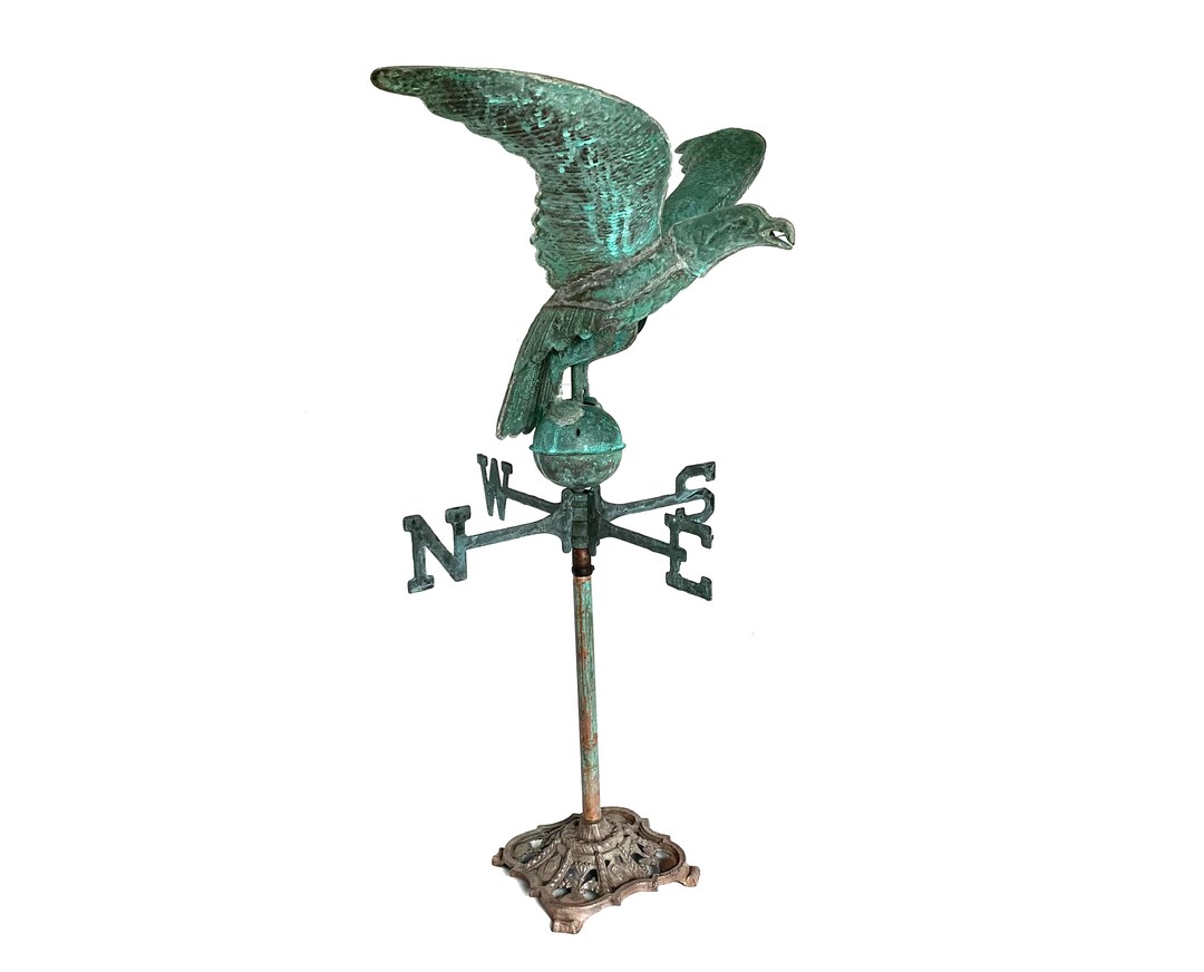 Antique Copper Eagle Weathervane on Custom Iron Stand Etsy