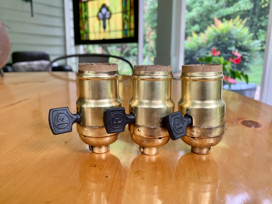 3 Antique Light Sockets, 1910 Circle F Turn-paddle, Architectural ...