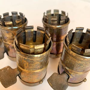Extremely Rare Collectible Antique 1890s Westinghouse Push In Brass Light Sockets, Lamp Parts, Lighting Salvage