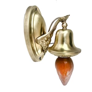 Antique Brass Sconce Wall Light Restored Pull Chain Socket