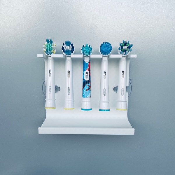 Wandhalterung für deine elektrische Zahnbürste - Passend für Oral-B und Oral-B iO (mit Saugnäpfen ) [3D-Druck]