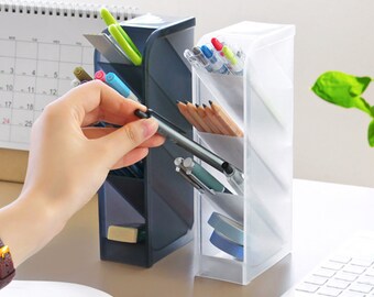 Stylish and Neat: Desktop Shelf Organizer for Pen, Cosmetics, and Office Stationery Storage