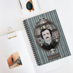 Edgar Allan Poe Spiral Notebook - Ruled Line