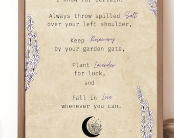 Practical Magic Lessons Digital Print