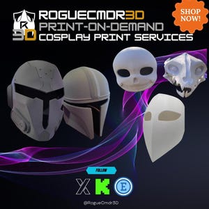 Cosplay Print Services - Helmets, Armor, Props, Parts