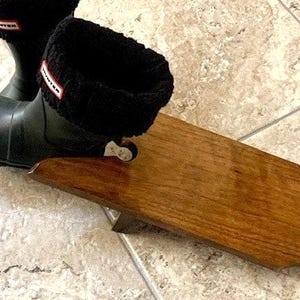 Solid Oak or Black Walnut Boot Jack | Shoe Remover