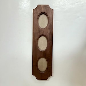 Black Walnut Frame- 3 Oval - Vertical - Handmade
