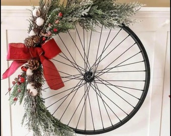 Bicycle Wheel Wreath