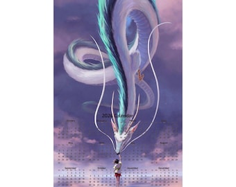 Spirited Away Dragon 2026 Calender Poster