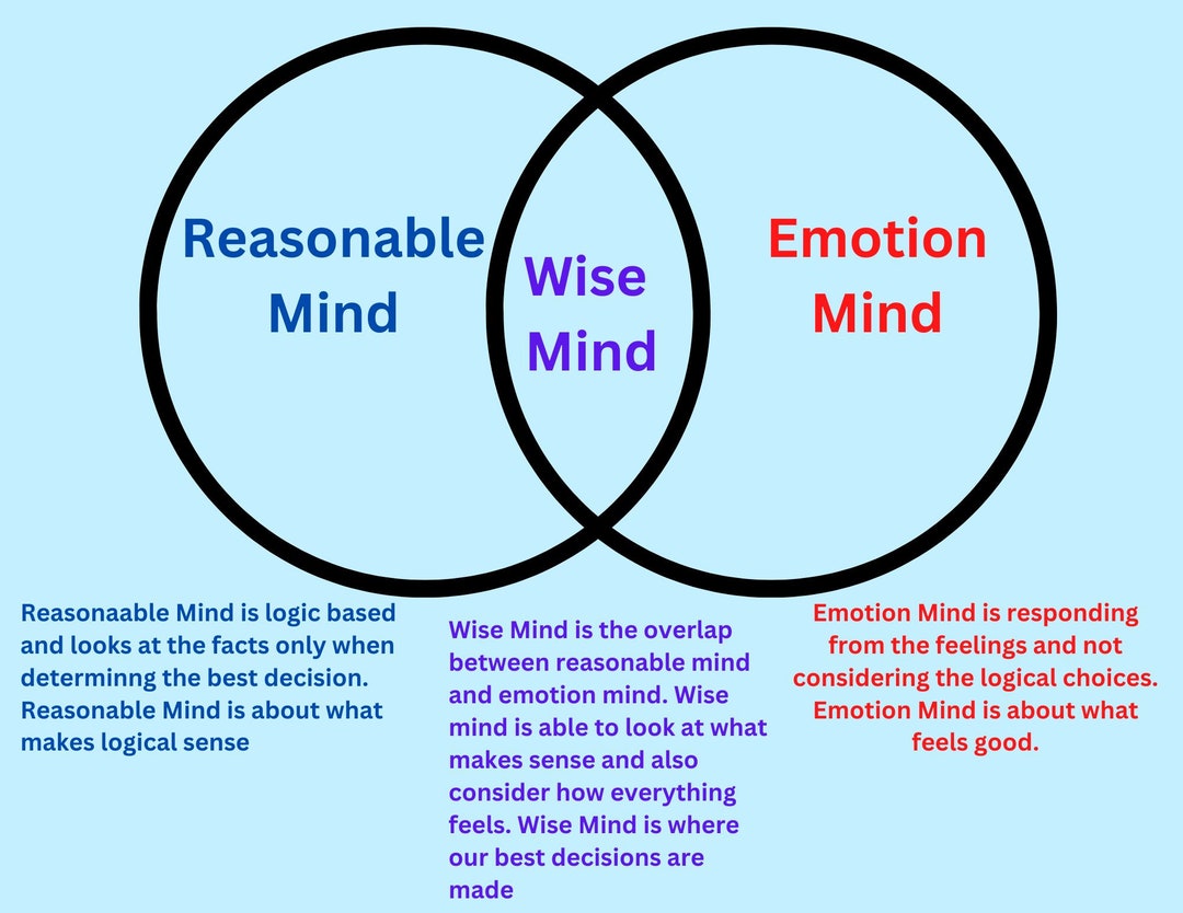 Wise Mind Worksheet - Etsy