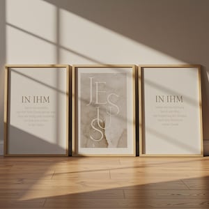 Set of 3 | Christian poster | Bible verse | Jesus | Biblical quote | German | Grace | Love