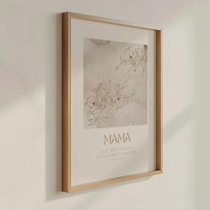 Mama | Christliches Poster | Muttertag | Geschenk | Wanddeko | Bibelvers | Sie ist wertvoller als die kostbarsten Edelsteine | Modern bild 4