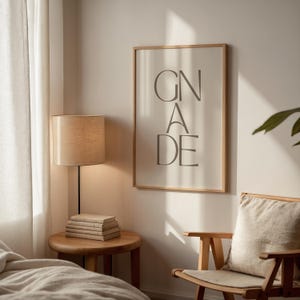 Gnade | Christliches Poster | Wanddeko | Bibelvers | Deutsch | minimalistisch | Wandposter | A4 & A3 | Geschenk Bild 6