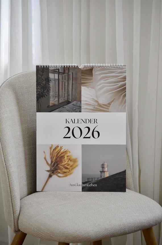 Christlicher Kalender 2026 | ermutigende Bibelverse | A4 & A3 | modern | minimalistisch | Wandkalender | Jahreskalender | Bibelkalender