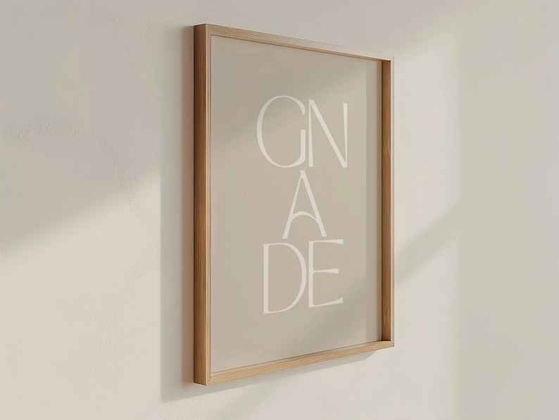 Gnade | Christliches Poster | Wanddeko | Bibelvers | Deutsch | minimalistisch | Wandposter | A4 & A3 | Geschenk Bild 10