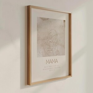 Mama | Christliches Poster | Muttertag | Geschenk | Wanddeko | Bibelvers | Sie ist wertvoller als die kostbarsten Edelsteine | Modern bild 8