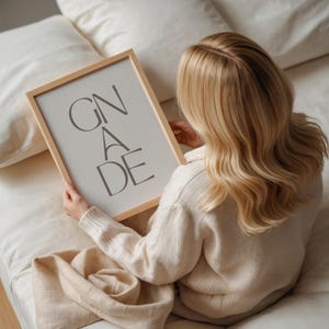 Gnade | Christliches Poster | Wanddeko | Bibelvers | Deutsch | minimalistisch | Wandposter | A4 & A3 | Geschenk Bild 8