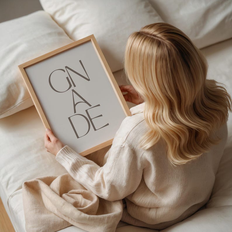 Gnade | Christliches Poster | Wanddeko | Bibelvers | Deutsch | minimalistisch | Wandposter | A4 & A3 | Geschenk Bild 8