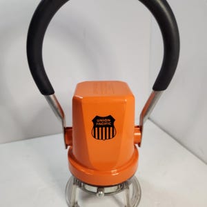 Vintage 100th Year Orange Union Pacific Lantern Star Railroad Lamp