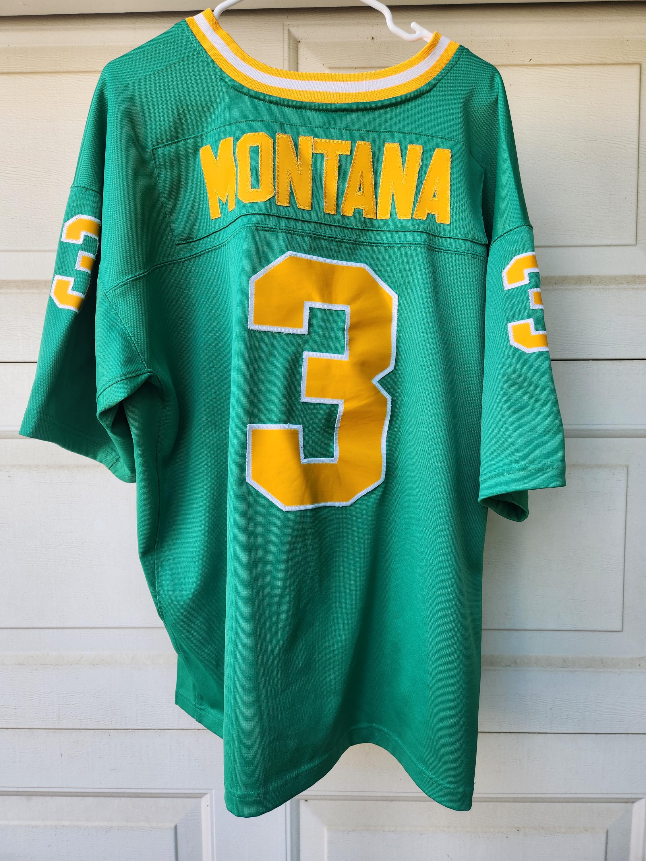 Vintage Joe Montana Notre Dame Jersey Men's XL 52 Green 3 Adidas