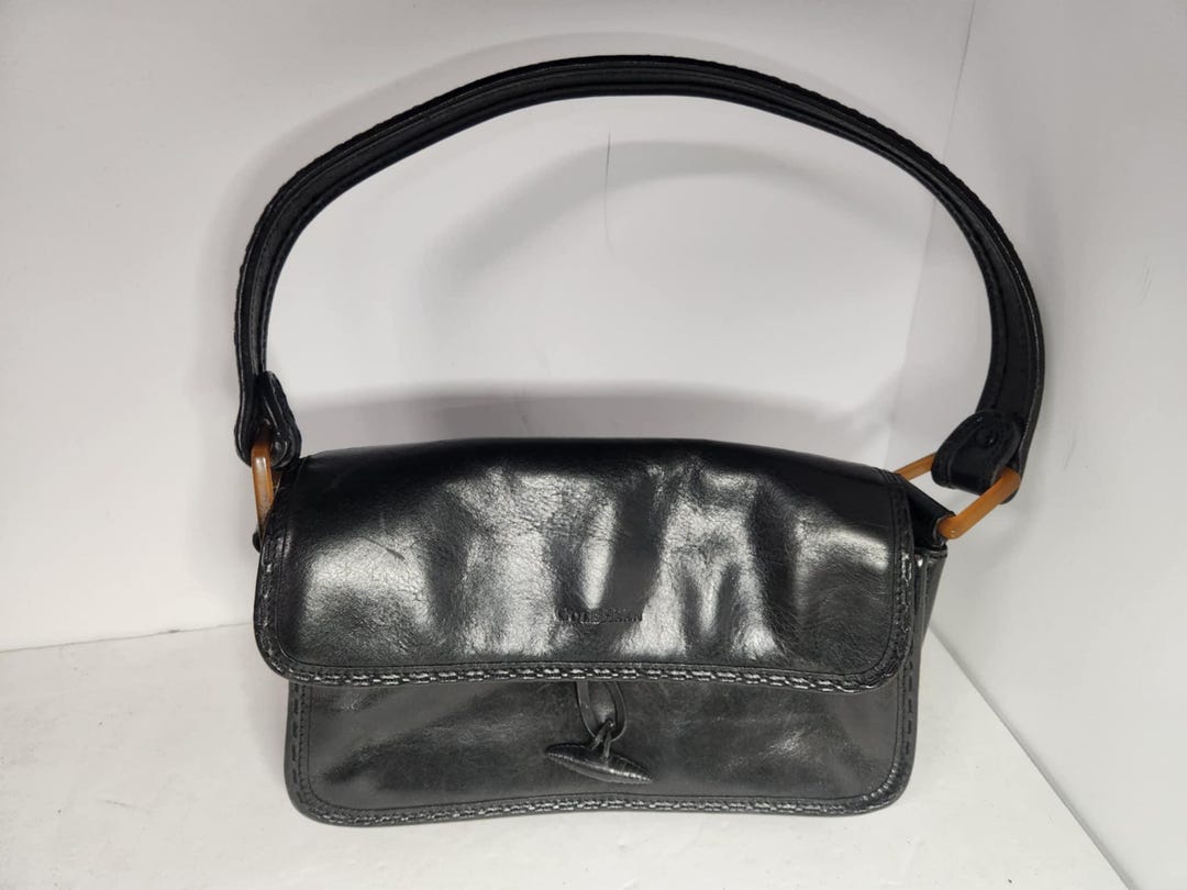 Vintage Black Leather Cole Haan Purse Handbag Shoulder Bag Boho - Etsy