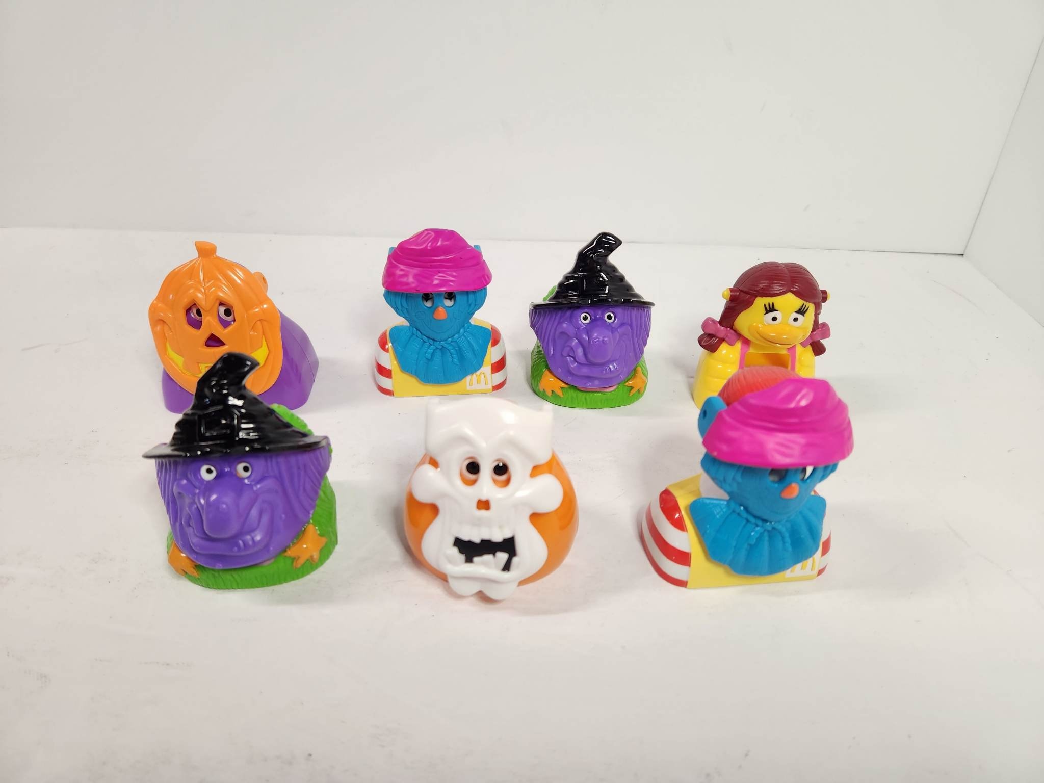 マクドナルド マックスイート キャンディーディスペンサー 1998 香港 Lot of 7 Mcdonald's Happy Meal Toys Halloween Candy Dispensers