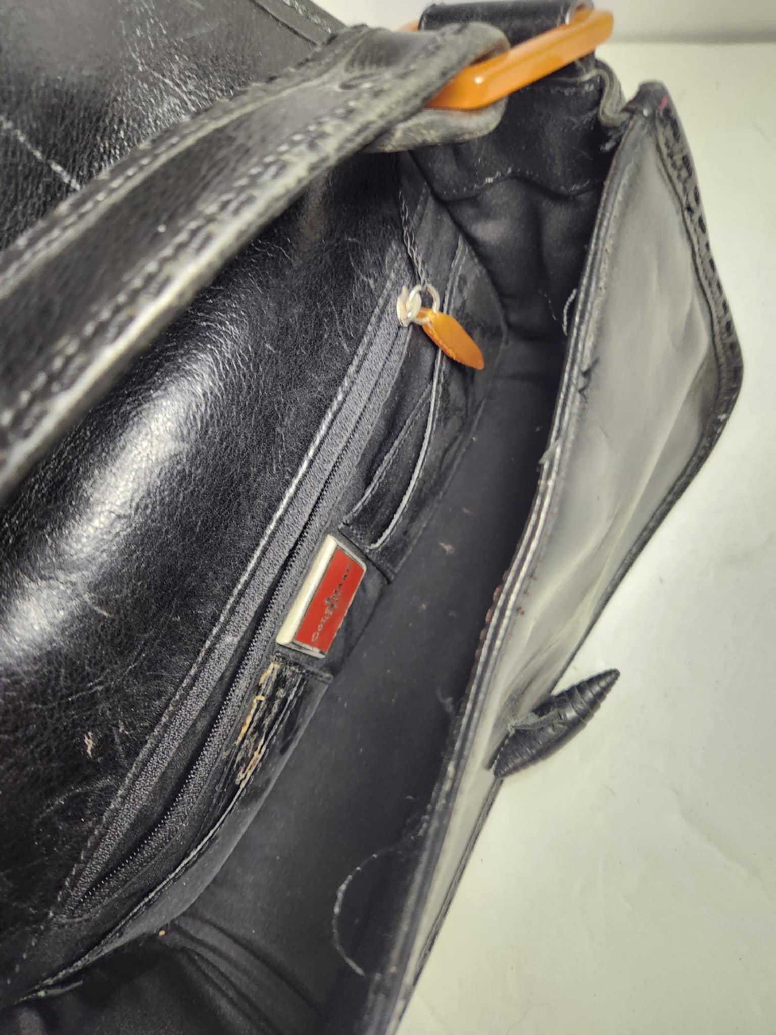 Vintage Black Leather Cole Haan Purse Handbag Shoulder Bag Boho - Etsy